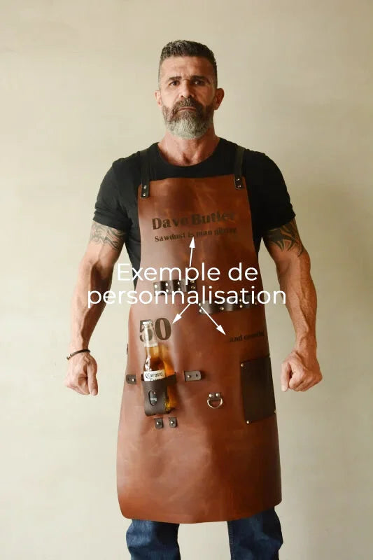 Tablier Barbier Cuir