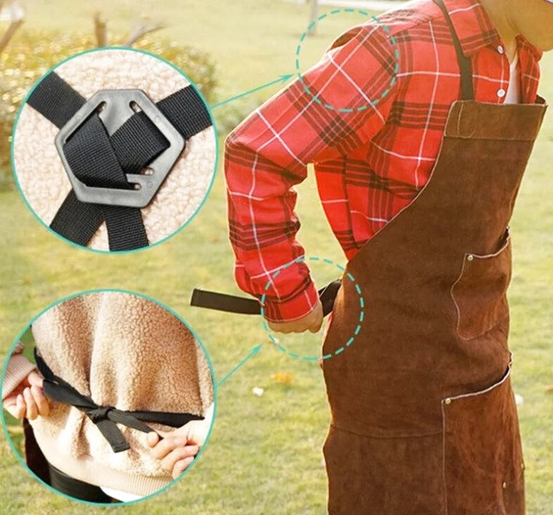 Tablier Cuir à Sangles Croisées