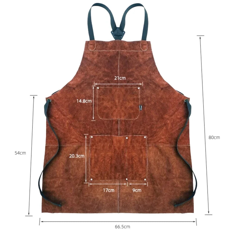 Tablier Cuir à Sangles Croisées