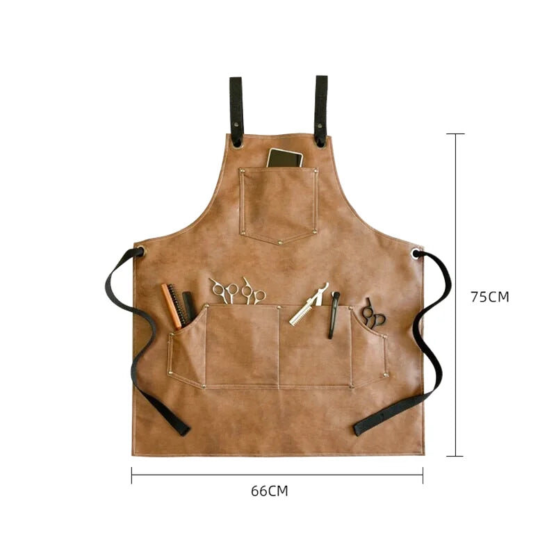 Tablier Cuir Vegan Marron