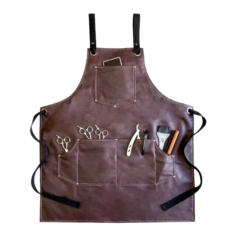 tablier-cuir-vegan-violet