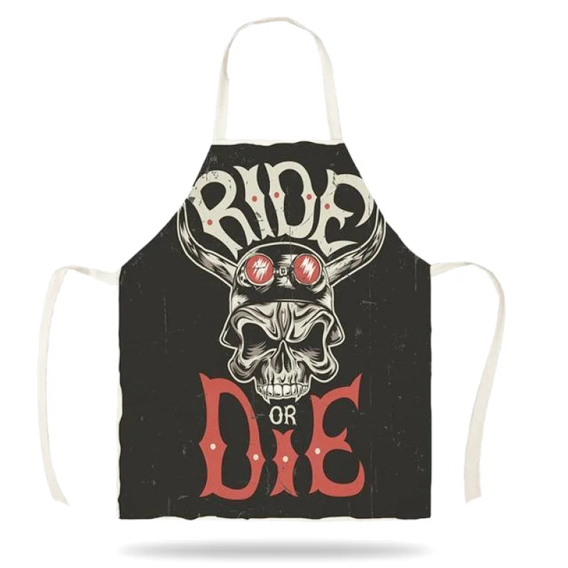 Tablier de Cuisine Crâne Moto