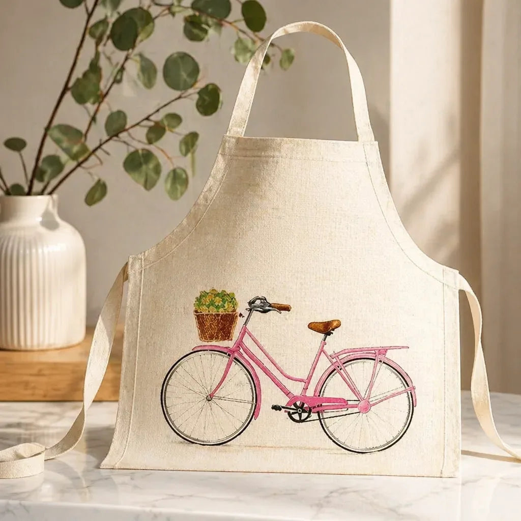 Tablier De Cuisine Vélo Rose