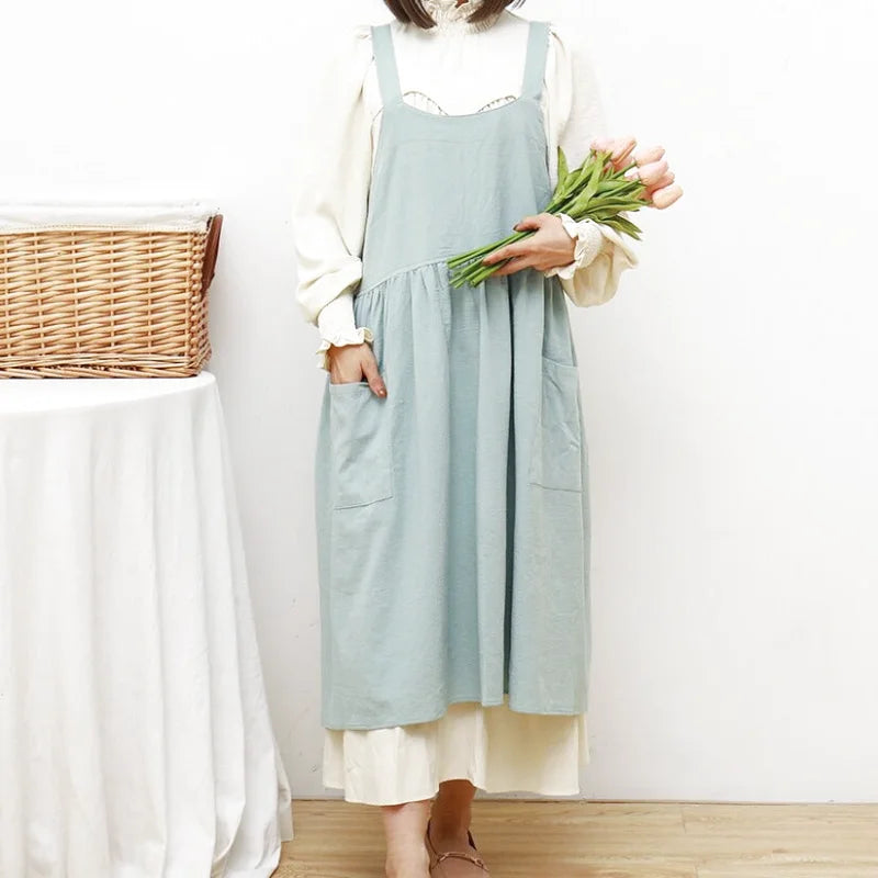 Tablier Japonais Bleu Clair