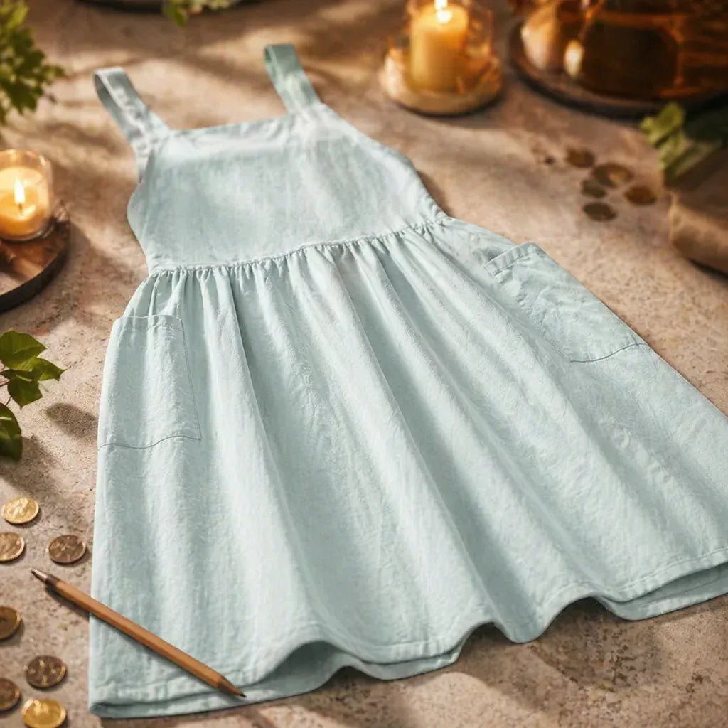Tablier Japonais Bleu Clair