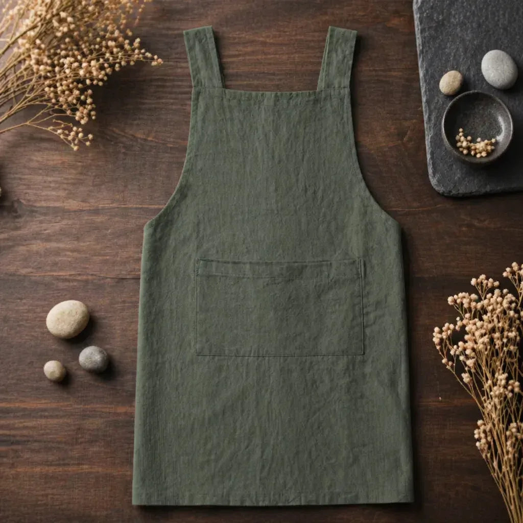 Tablier Japonais Vert Olive
