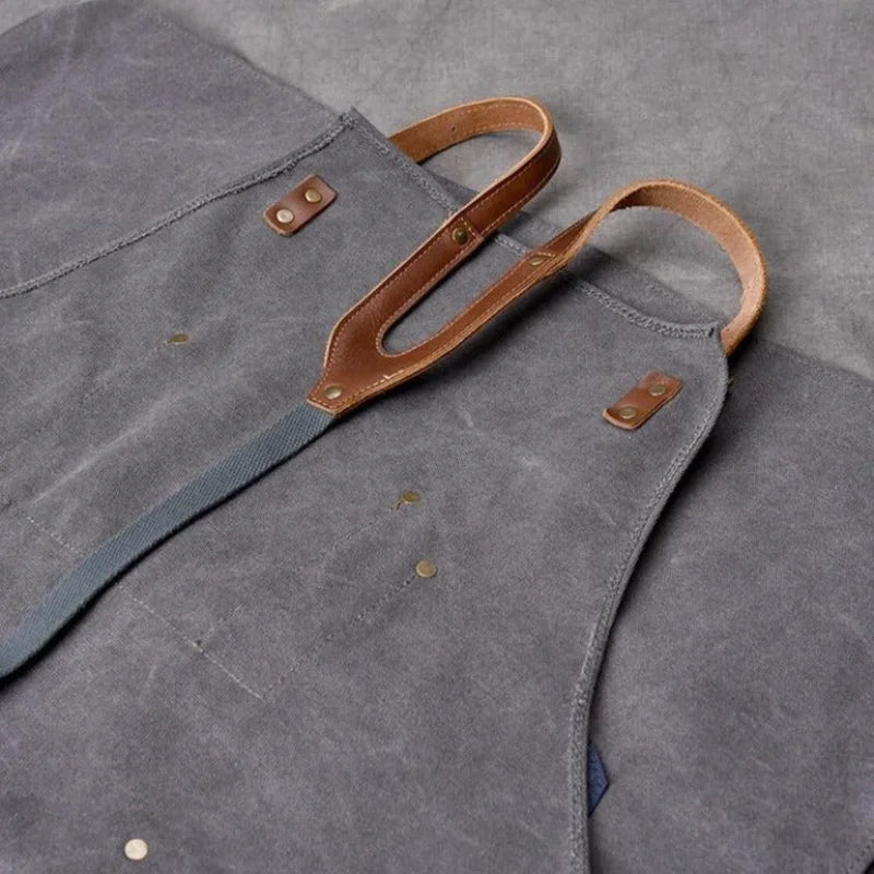 Tablier Jean Et Cuir