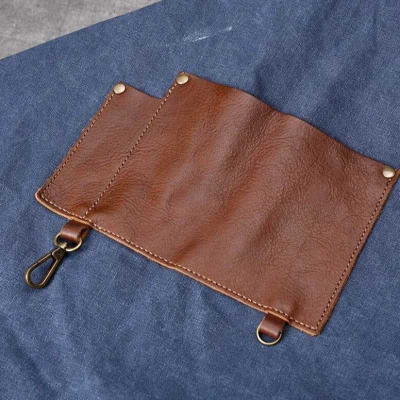 Tablier Jean Et Cuir