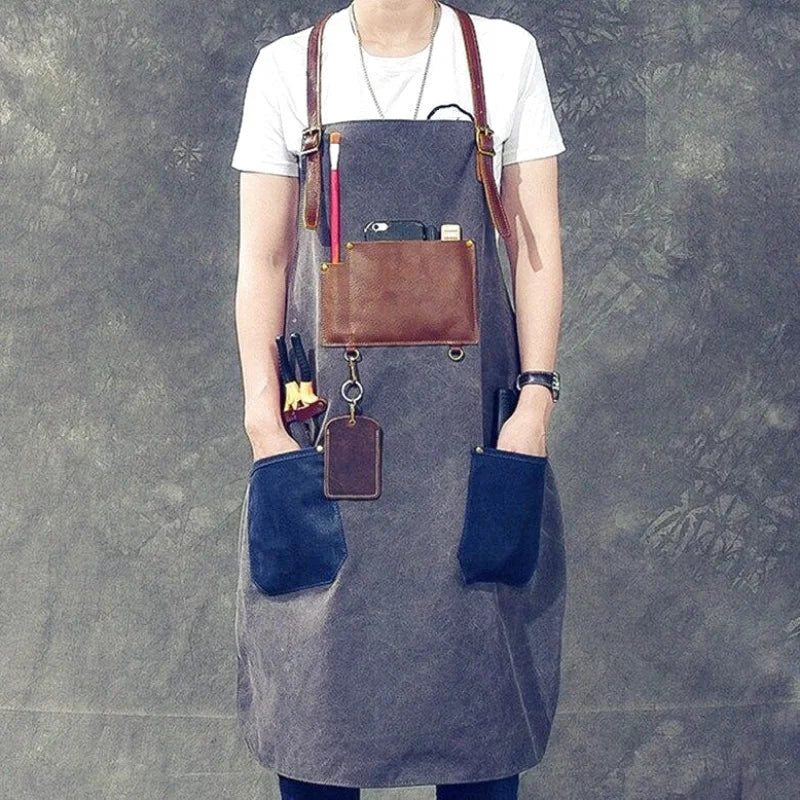 Tablier Jean et Cuir